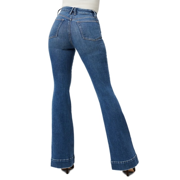 Good American Good Legs Flare Jeans Blue843 8 - Picture 8 of 14